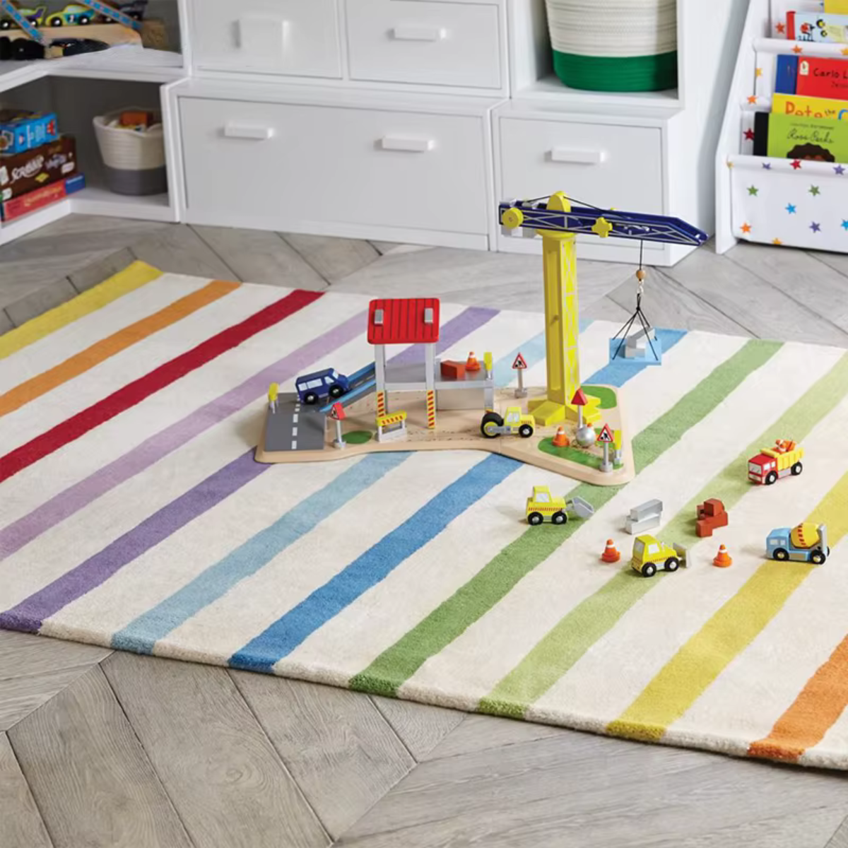 Tapete para Quarto Infantil Retangular - Listras