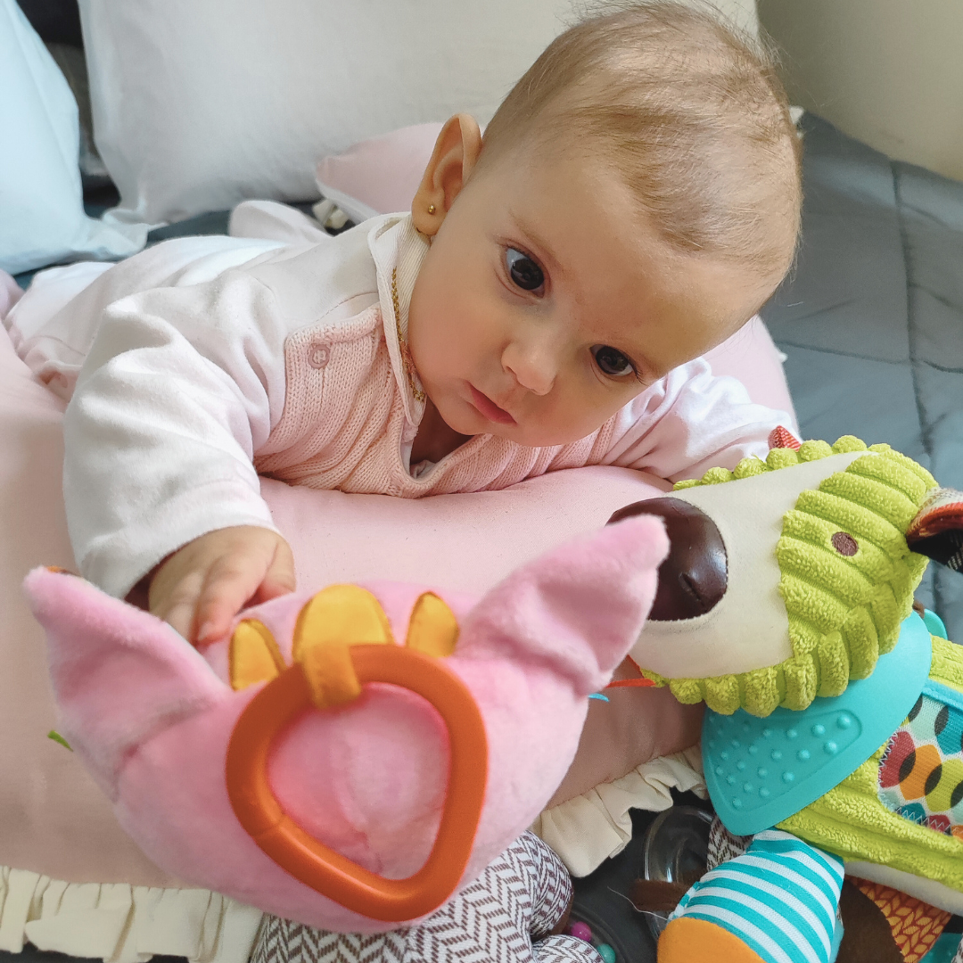 Pelúcia com Chocalho e Mordedor - Peluzoou