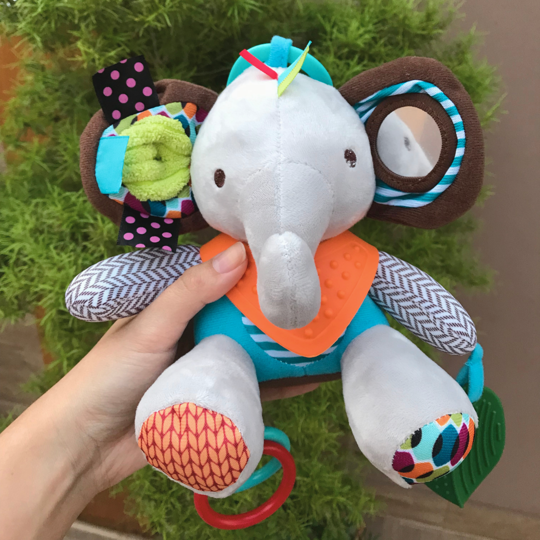 Pelúcia com Chocalho e Mordedor - Peluzoou