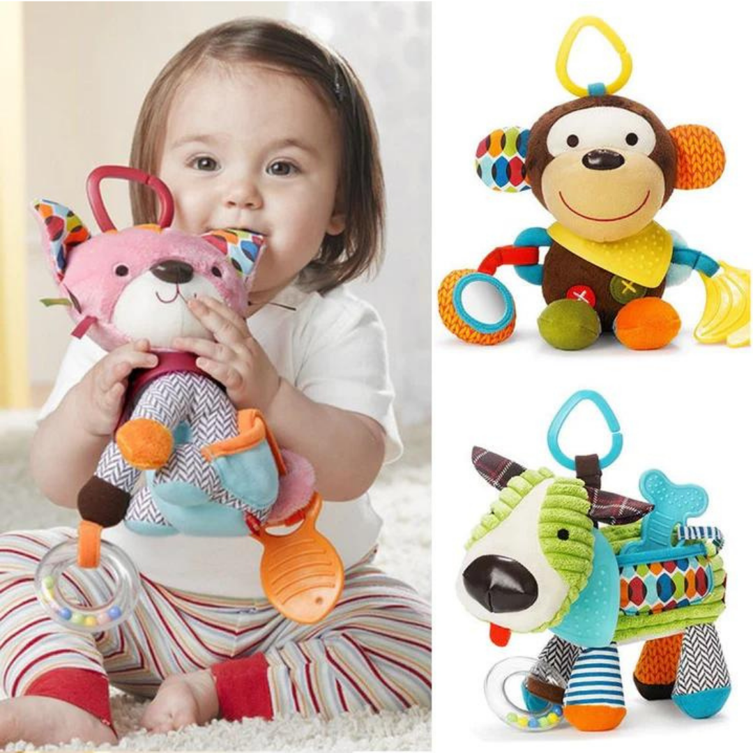 Pelúcia com Chocalho e Mordedor - Peluzoou