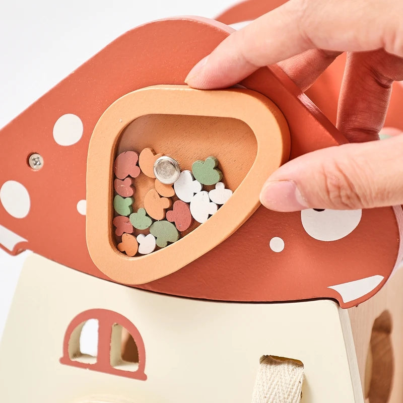 Cogumelo Montessori em Madeira - Brinquedo Educativo Infantil