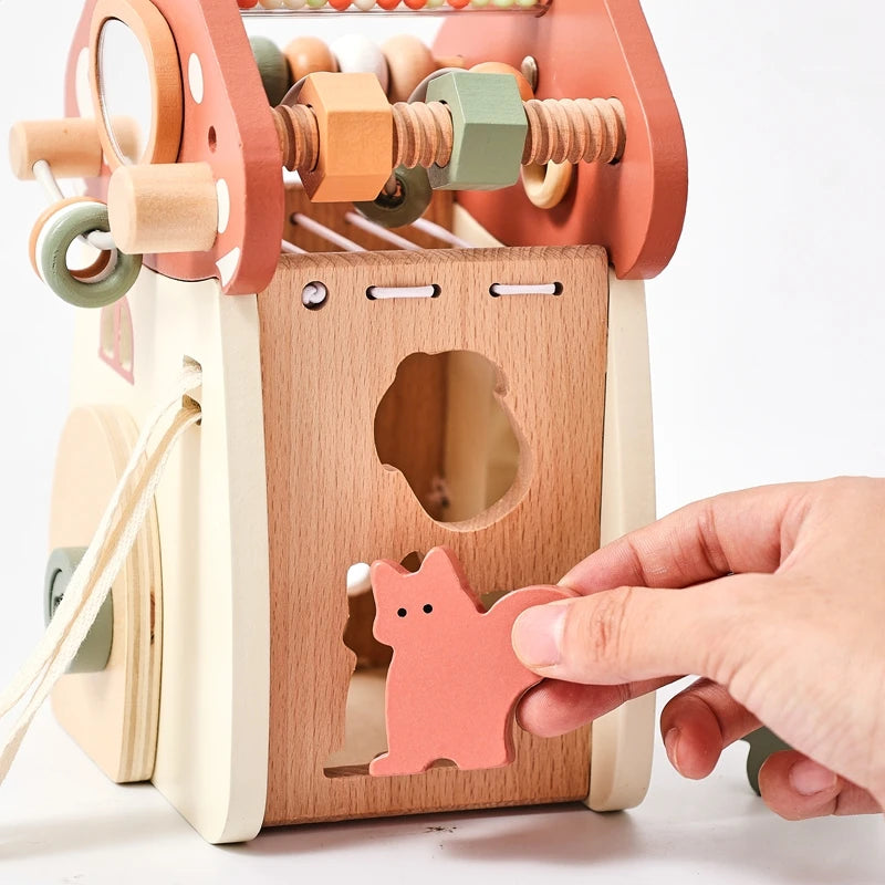 Cogumelo Montessori em Madeira - Brinquedo Educativo Infantil