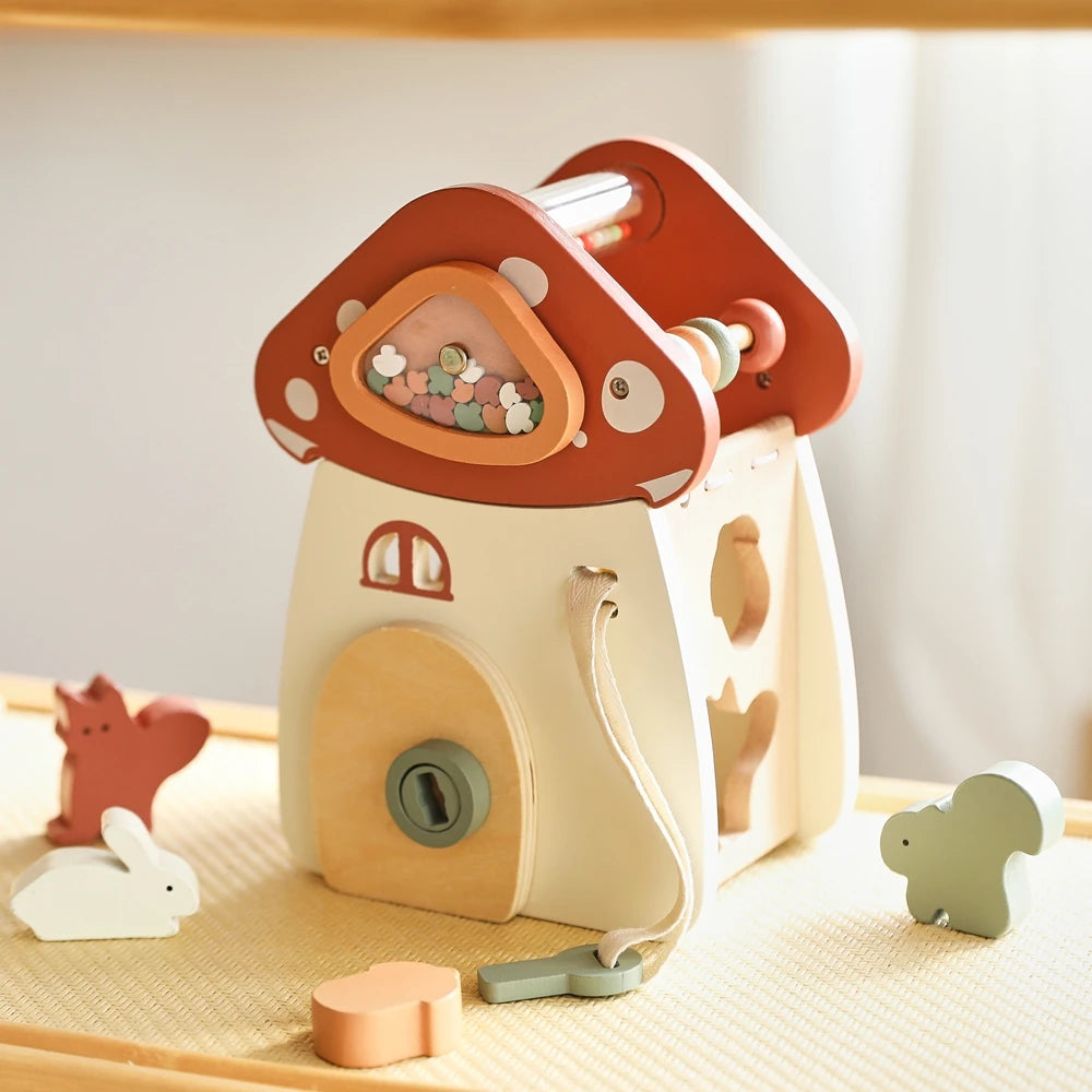 Cogumelo Montessori em Madeira - Brinquedo Educativo Infantil