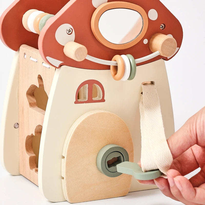 Cogumelo Montessori em Madeira - Brinquedo Educativo Infantil