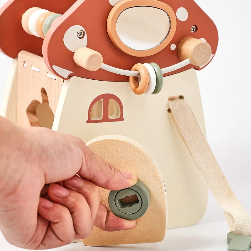 Cogumelo Montessori em Madeira - Brinquedo Educativo Infantil