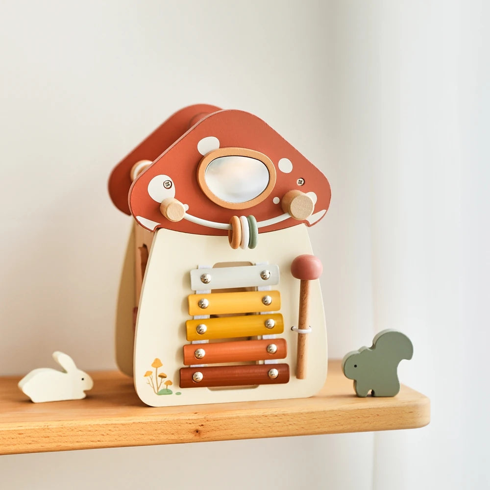 Cogumelo Montessori em Madeira - Brinquedo Educativo Infantil