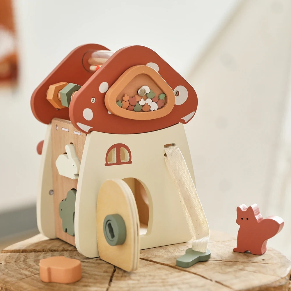 Cogumelo Montessori em Madeira - Brinquedo Educativo Infantil