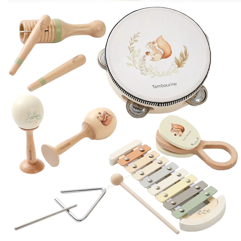 Kit Brinquedo Musical Montessori - Esquilinho | Bebê Colorido