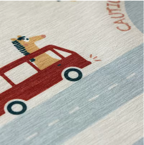 Tapete Quarto Infantil Pista Carros Retangular - 91 x 152cm