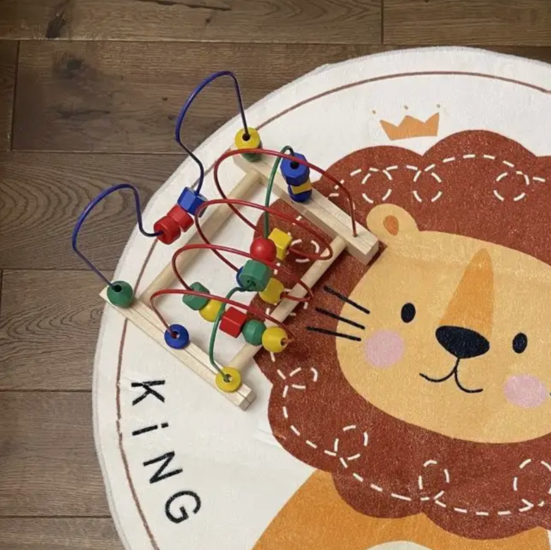 Tapete Leão de Quarto Infantil - Redondo
