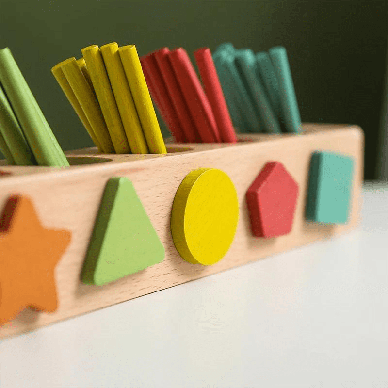 Brinquedo Educacional de Madeira - Montessori Matemática e Cores | Bebê Colorido