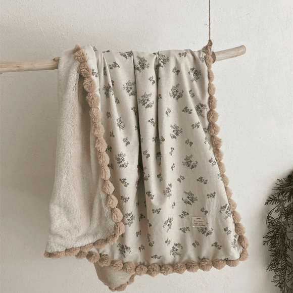 Manta Bebê Peluciada - Cobertor Quentinho Florido | Bebê Colorido