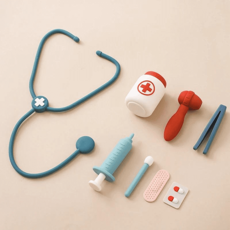 Kit Médico Infantil - Brinquedo Silicone