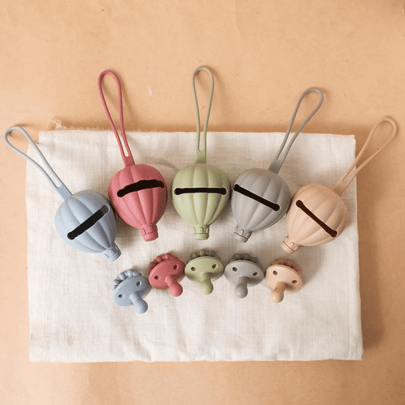 Kit Prendedor de Chupeta Balão - Silicone Free | Bebê Colorido
