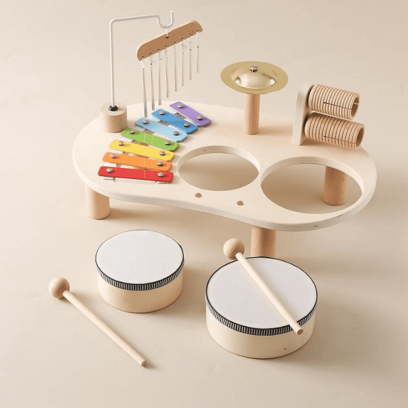 Mesa Pedagógica Musical - Brinquedo Montessori Madeira