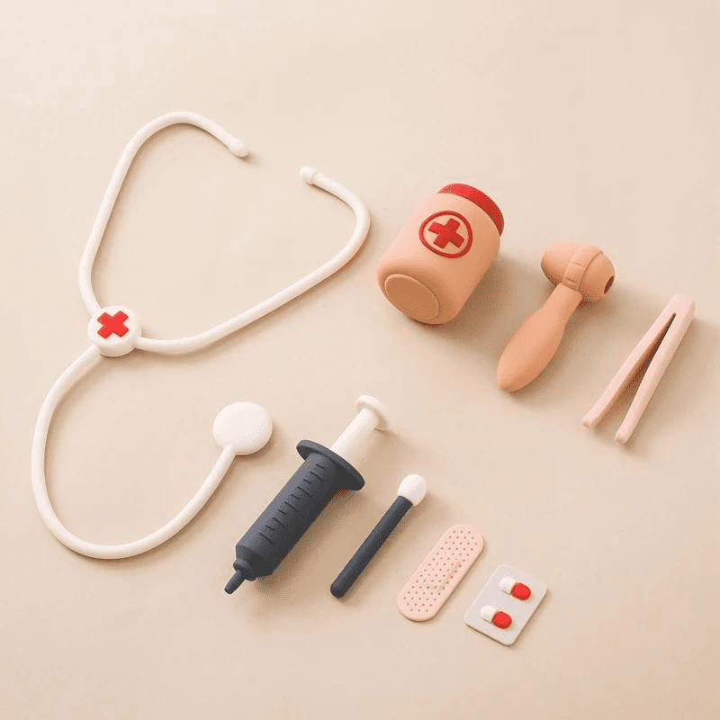 Kit Médico Infantil - Brinquedo Silicone