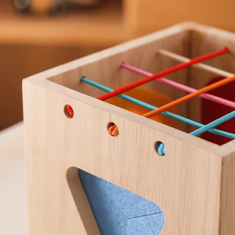 Brinquedo Multifuncional Montessori - Cubo com Cenouras | Bebê Colorido