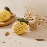 Mordedor Crochê Limão Siciliano - Brinquedo para Bebê | Bebê Colorido