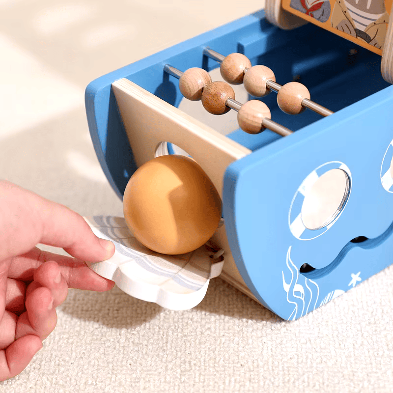Barco Brinquedo Montessori Madeira - Menino | Bebê Colorido