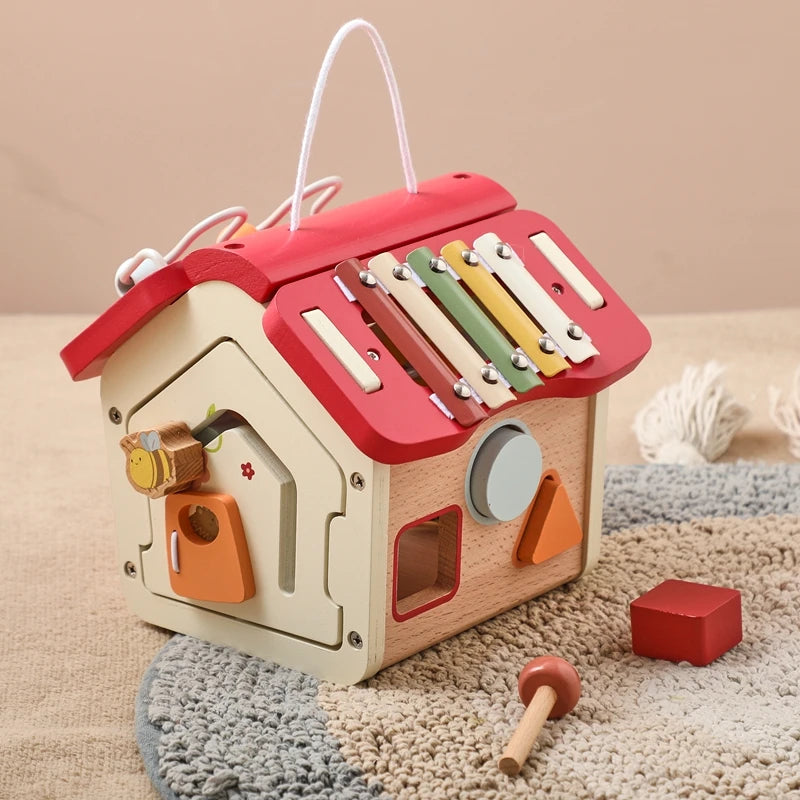 Brinquedo Montessori de Madeira - Casa de Madeira | Bebê Colorido
