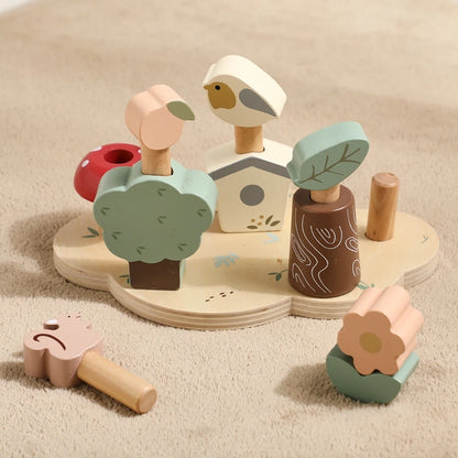 Brinquedos de Madeira Para Bebês Montessori - Ninho de Passarinho | Bebê Colorido