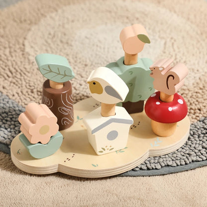 Brinquedos de Madeira Para Bebês Montessori - Ninho de Passarinho | Bebê Colorido