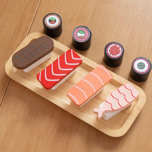 Brinquedo Combinado de Sushi - Madeira
