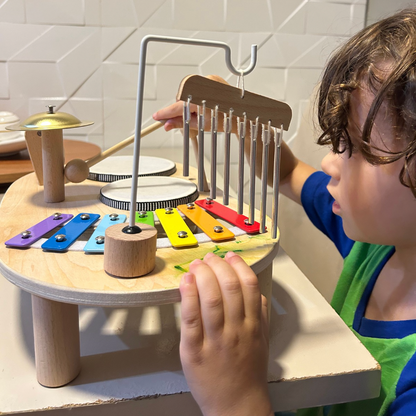 Mesa Pedagógica Musical - Brinquedo Montessori Madeira | Bebê Colorido