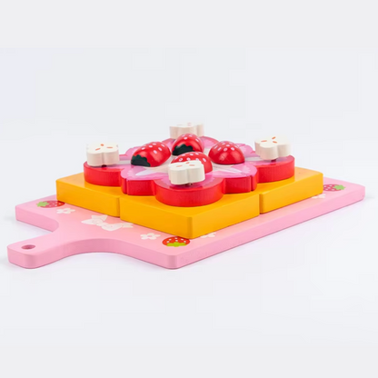 Brinquedo de Cozinha em Madeira - Bolo de Morango 