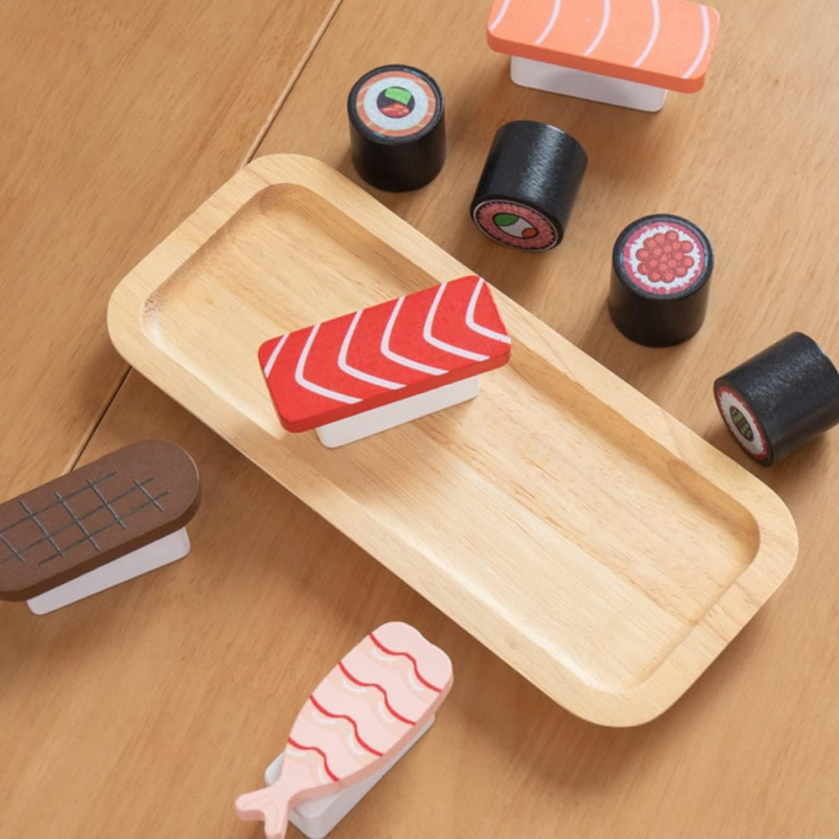 Brinquedo Combinado de Sushi - Madeira