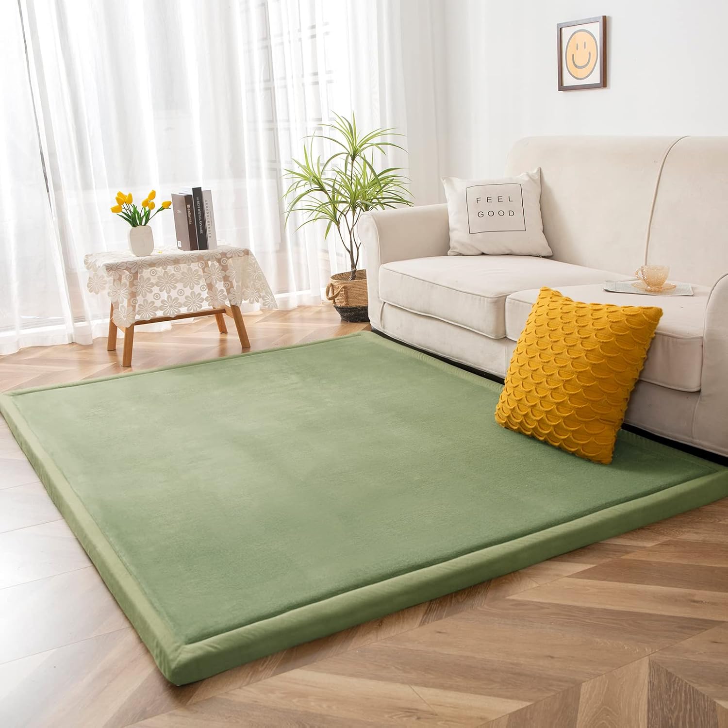 Tapete de Atividades para Bebê Acolchoado - Verde