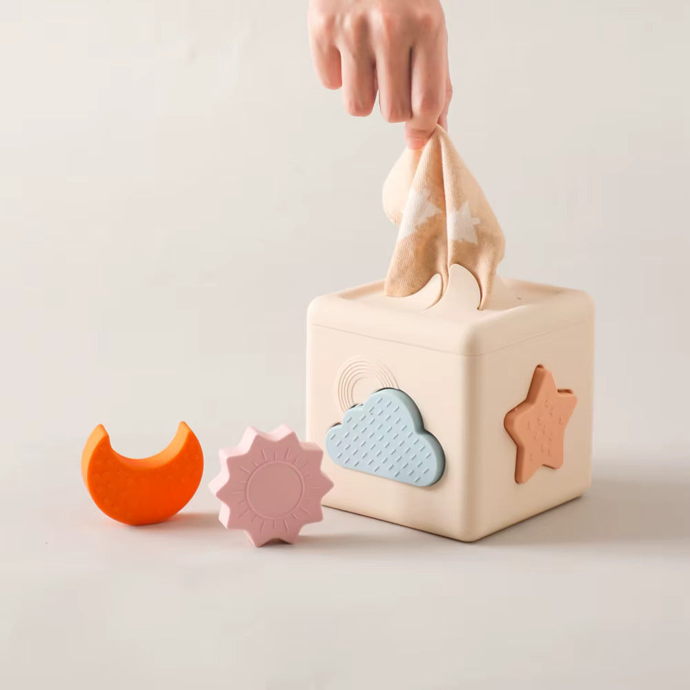 Brinquedo para Bebê Mordedor Cubo - Encaixe Inteligente Céu