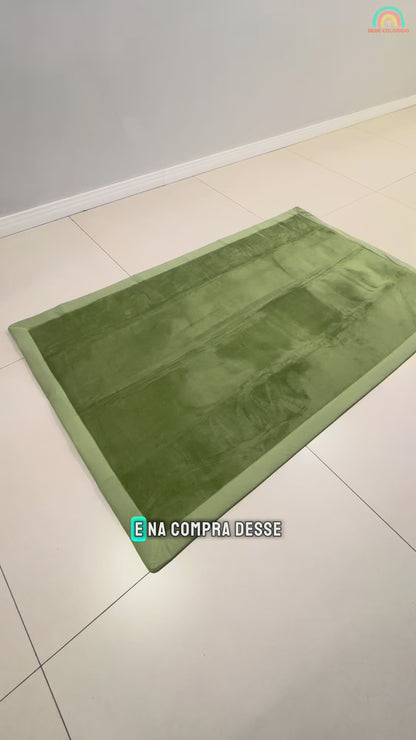 Tapete de Atividades para Bebê Acolchoado - Bege