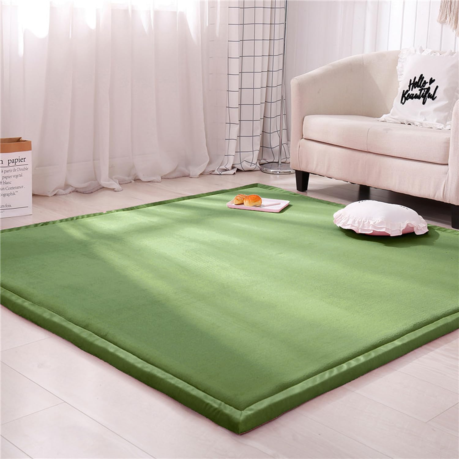 Tapete de Atividades para Bebê Acolchoado - Verde