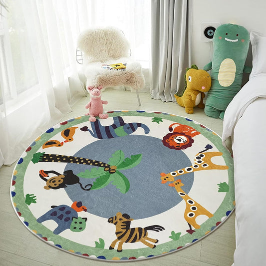 Tapete Infantil Redondo Safari - Verde